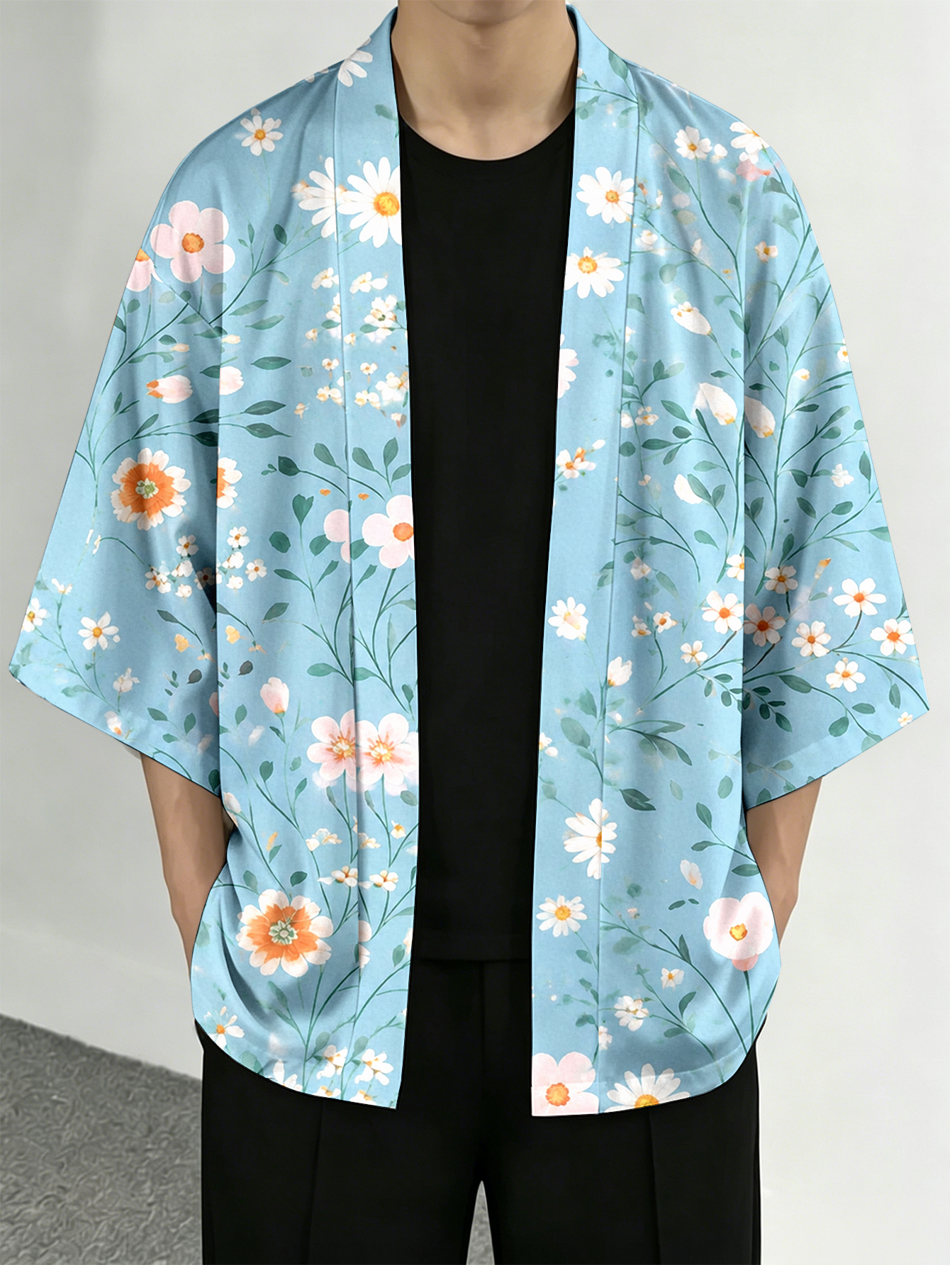 Resort Shirt Floral - Men's casual top Floral Blue Casual