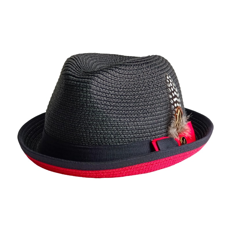 Bucket Hat Straw - Men’s Straw Hat Two-tone Splicing British