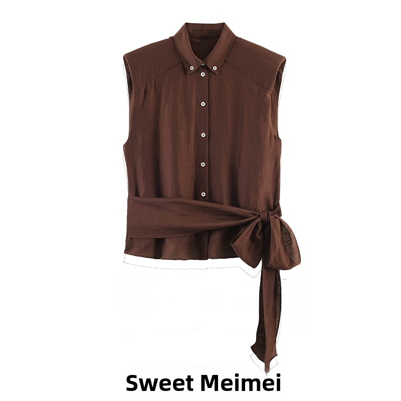 Shirt Camp Collar - Elegant Women's New Summer Shirt Blend