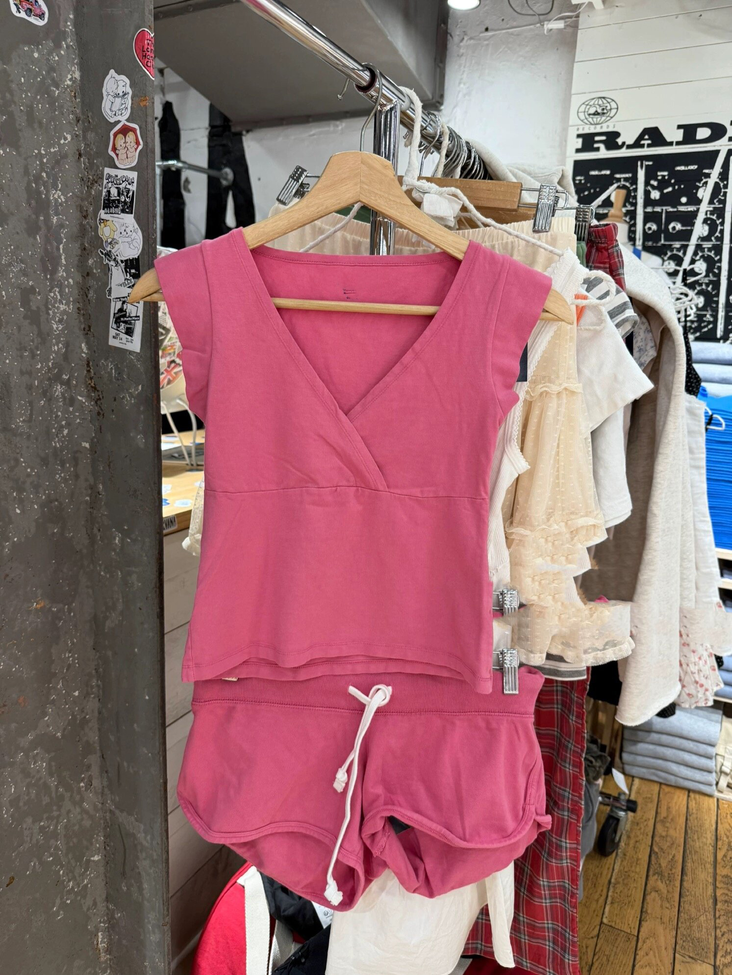 New Rose Pink Cotton Short Pan - Short Linen Drawstring のレビューと価格