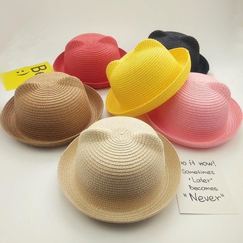 Sun Hat for Children Boys Outd - Bucket Hat Straw のレビューと価格