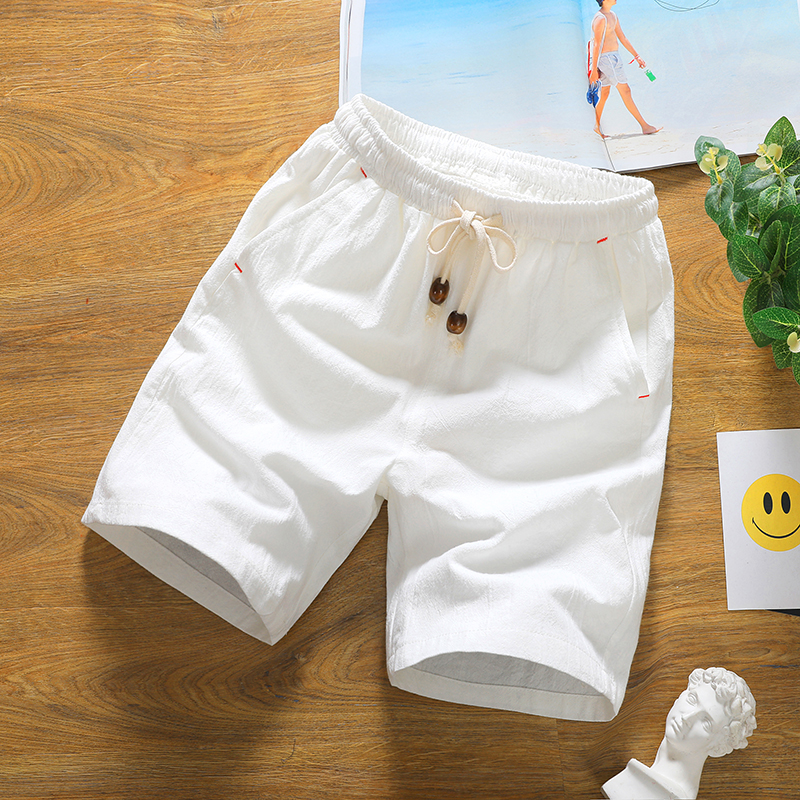 Brand men's summer fashion sol - Short Linen Drawstring のレビューと価格