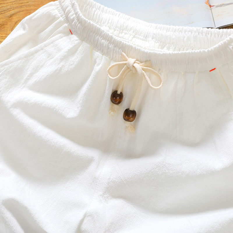 Brand men's summer fashion sol - Short Linen Drawstring のレビューと価格