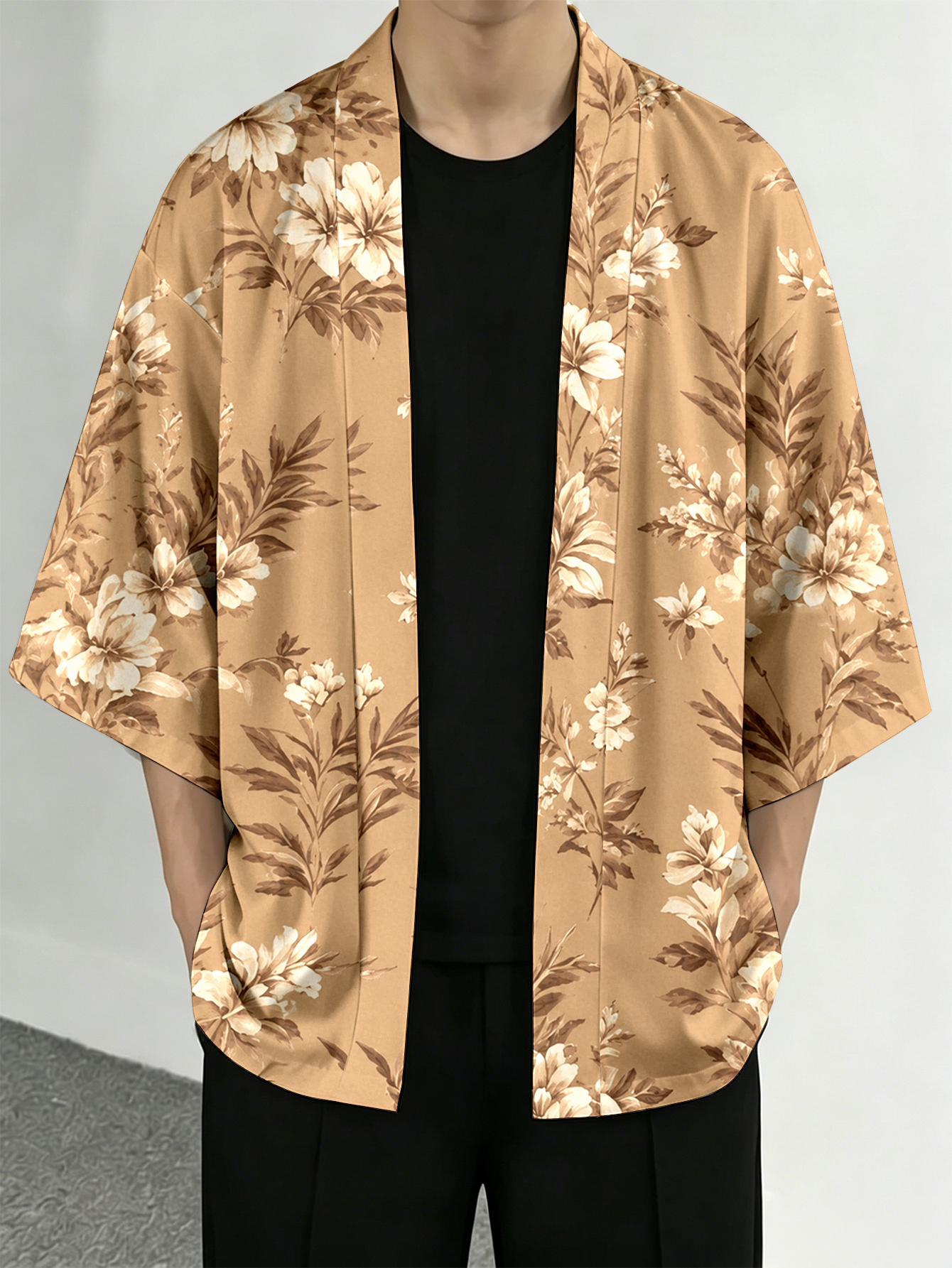 Men's casual top  Floral Leaf  - Resort Shirt Floral のレビューと価格