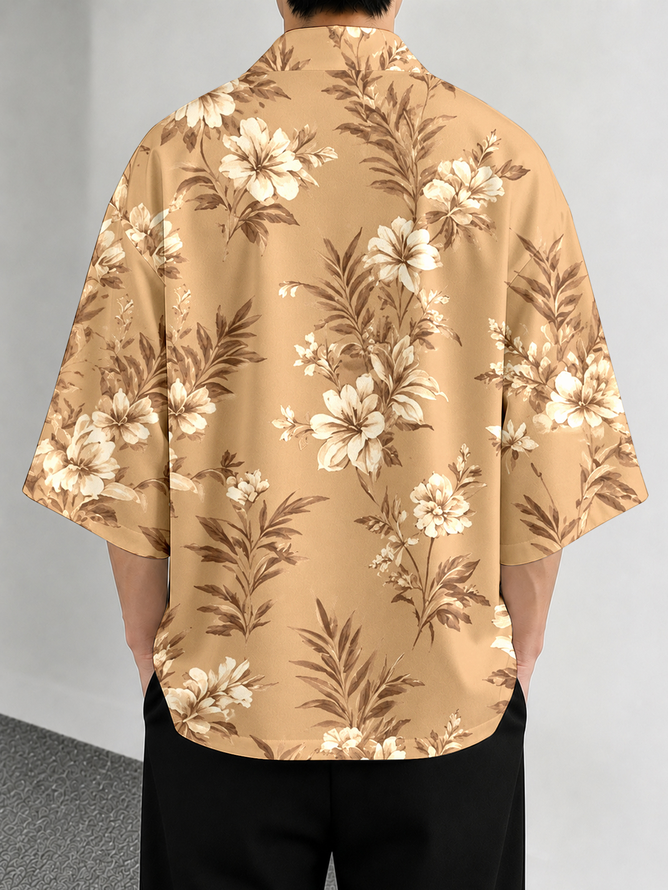 Men's casual top  Floral Leaf  - Resort Shirt Floral のレビューと価格