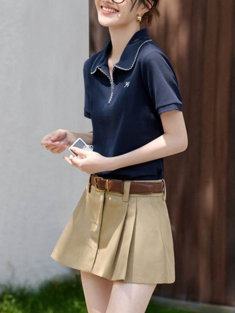 Women's Slim Fit Figure Flatte - Polo Shirt Pique のレビューと価格