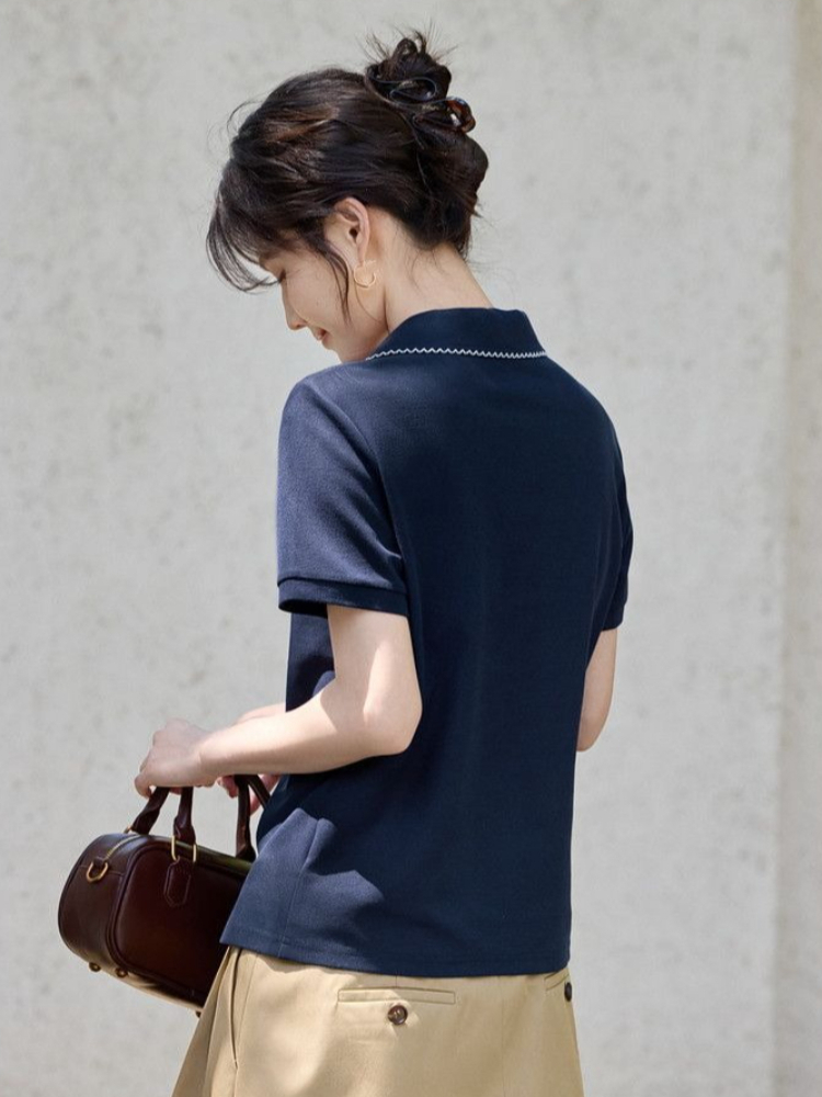 Women's Slim Fit Figure Flatte - Polo Shirt Pique のレビューと価格