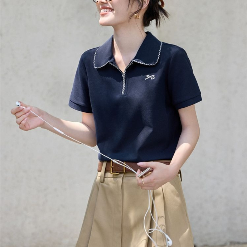 Women's Slim Fit Figure Flatte - Polo Shirt Pique のレビューと価格