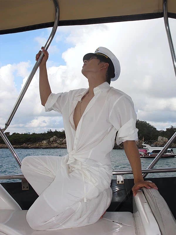 Casual Cotton Linen Shirt Set  - Linen Shirt Breathable のレビューと価格