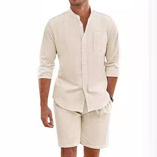 Simple Casual Men's Cotton Lin - Linen Shirt Breathable のレビューと価格