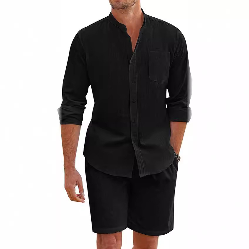 Simple Casual Men's Cotton Lin - Linen Shirt Breathable のレビューと価格