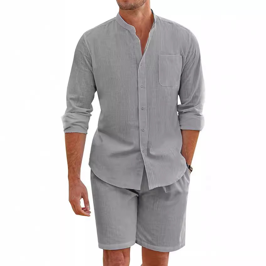 Simple Casual Men's Cotton Lin - Linen Shirt Breathable のレビューと価格
