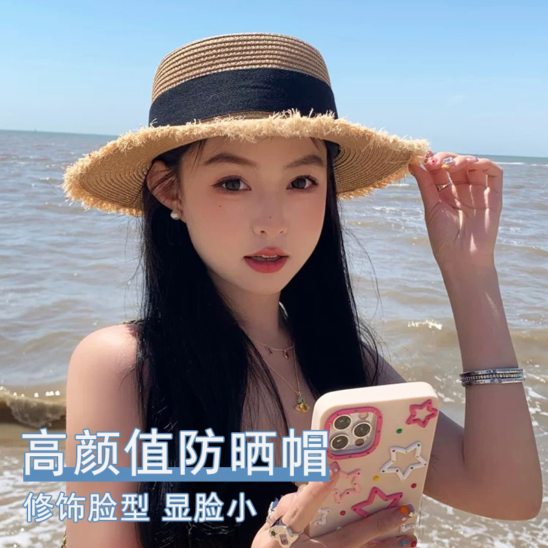 Women Straw Sun Hat Bowknot Su - Packable Hat Nylon のレビューと価格