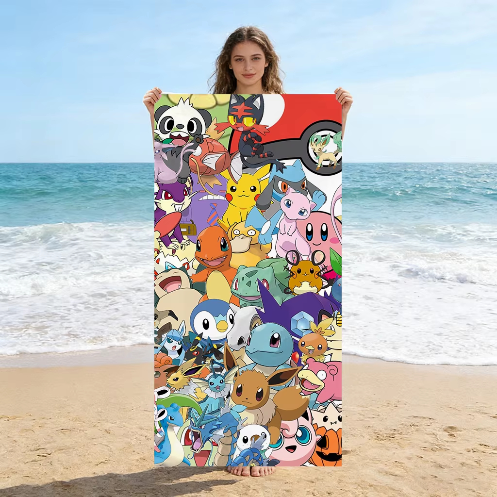 1pc Extra Large Pokemon Microf - Beach Towel Large のレビューと価格