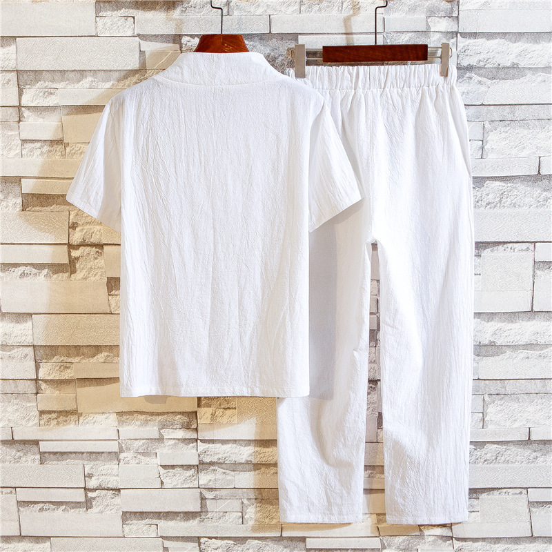 Men's Summer Cotton Linen Shor - Linen Shirt Breathable のレビューと価格