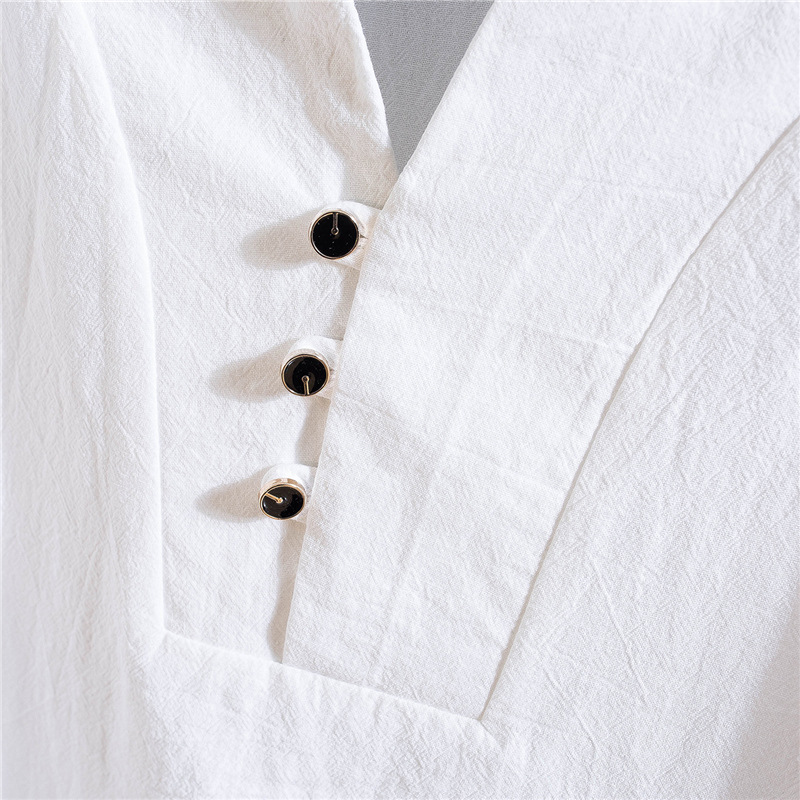 Men's Summer Cotton Linen Shor - Linen Shirt Breathable のレビューと価格