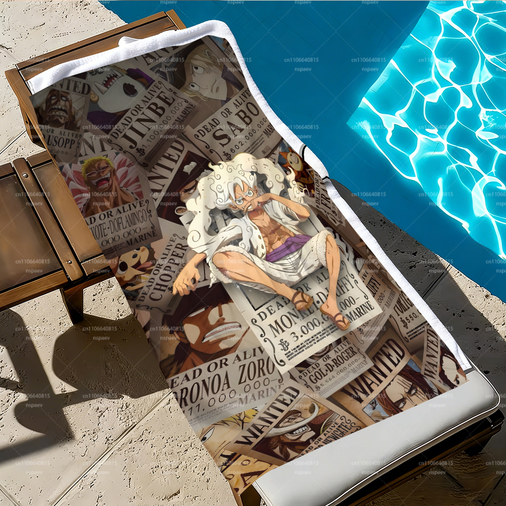 Retro Pirate Wanted Bounty Lar - Beach Towel Large のレビューと価格