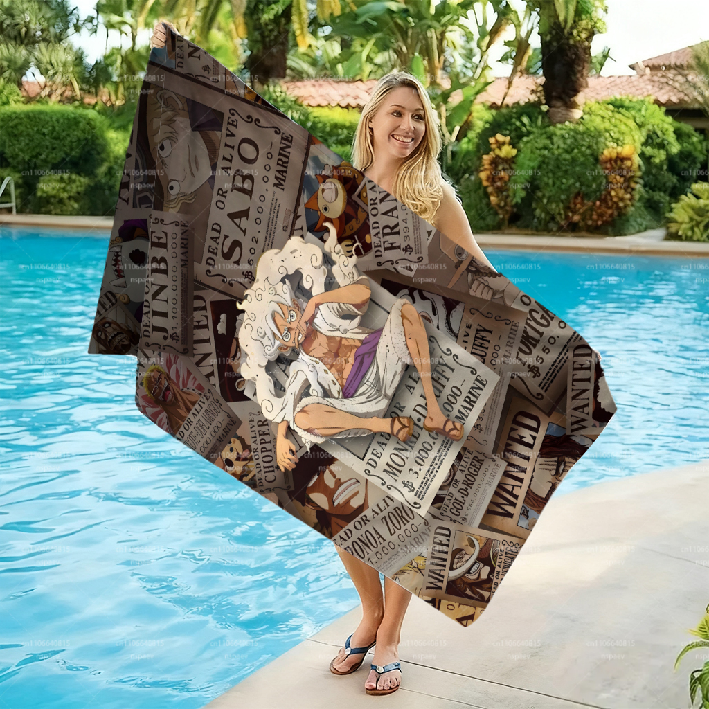 Retro Pirate Wanted Bounty Lar - Beach Towel Large のレビューと価格