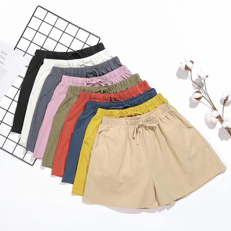 2024 New Summer Cotton Linen B - Short Linen Drawstring のレビューと価格