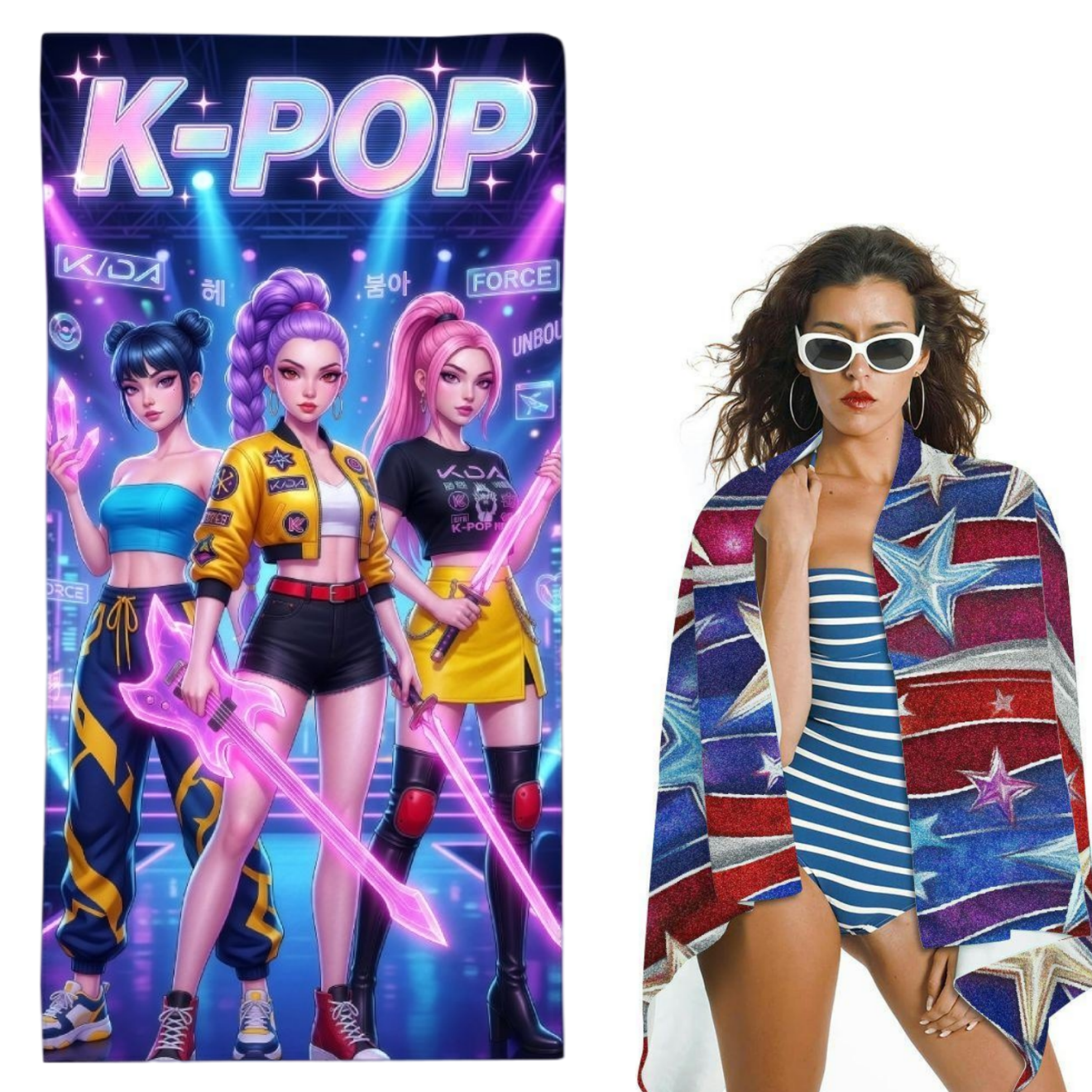 K-Pop Idol Print Large Size Be - Beach Towel Large のレビューと価格