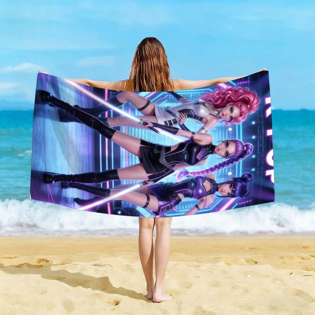 K-Pop Idol Print Large Size Be - Beach Towel Large のレビューと価格