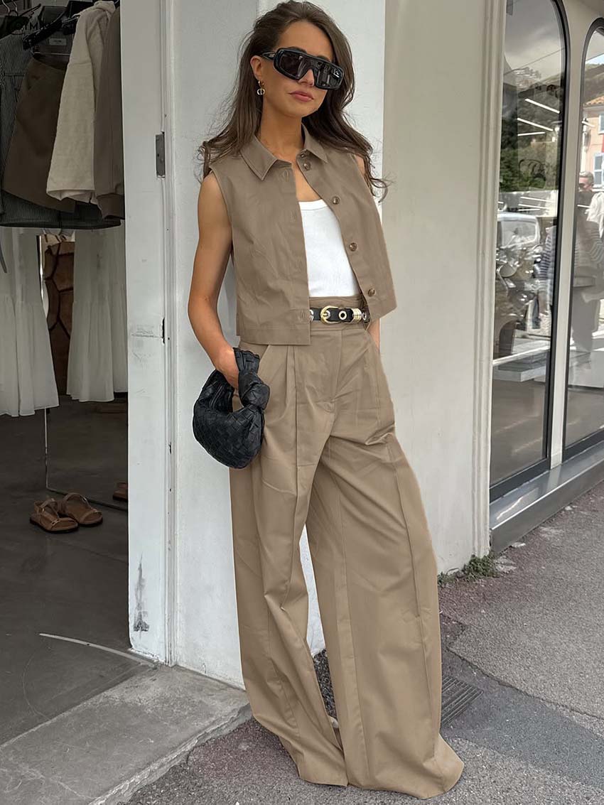 Oymimi Fashion Brown Cotton Wo - Shirt Camp Collar のレビューと価格