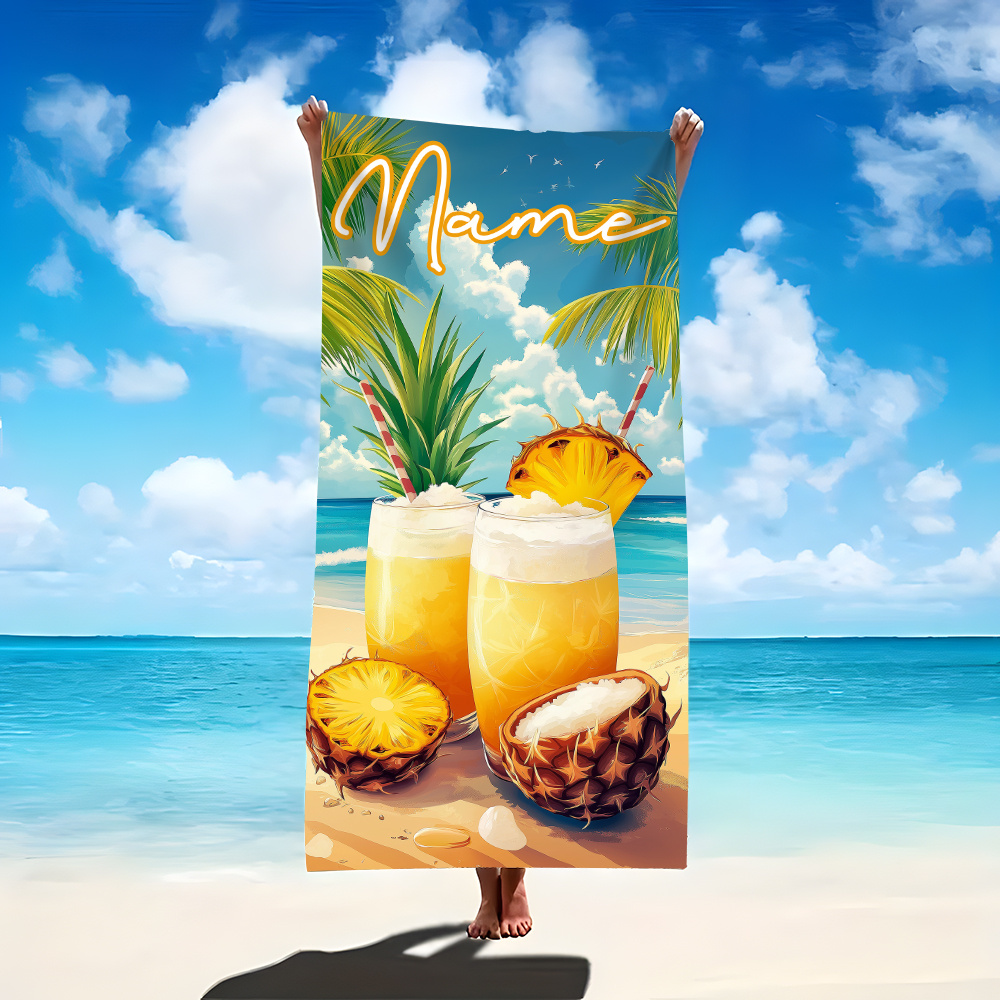 1pc Customized Name Beach Towe - Beach Towel Large のレビューと価格