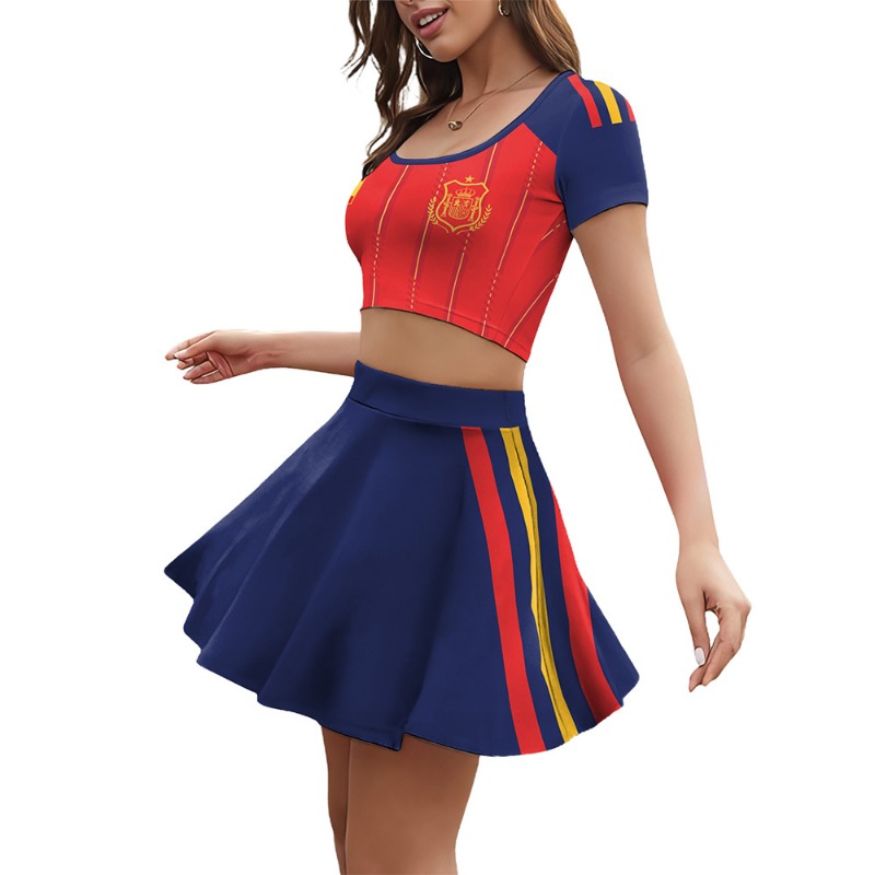 Adult Women's Spanish Football - Shirt Camp Collar のレビューと価格