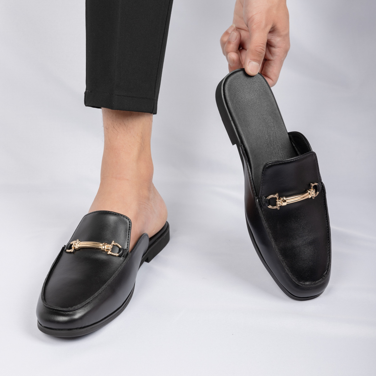 Fashion Men's Slip-on Half Sli - Flip Flop Leather Men のレビューと価格