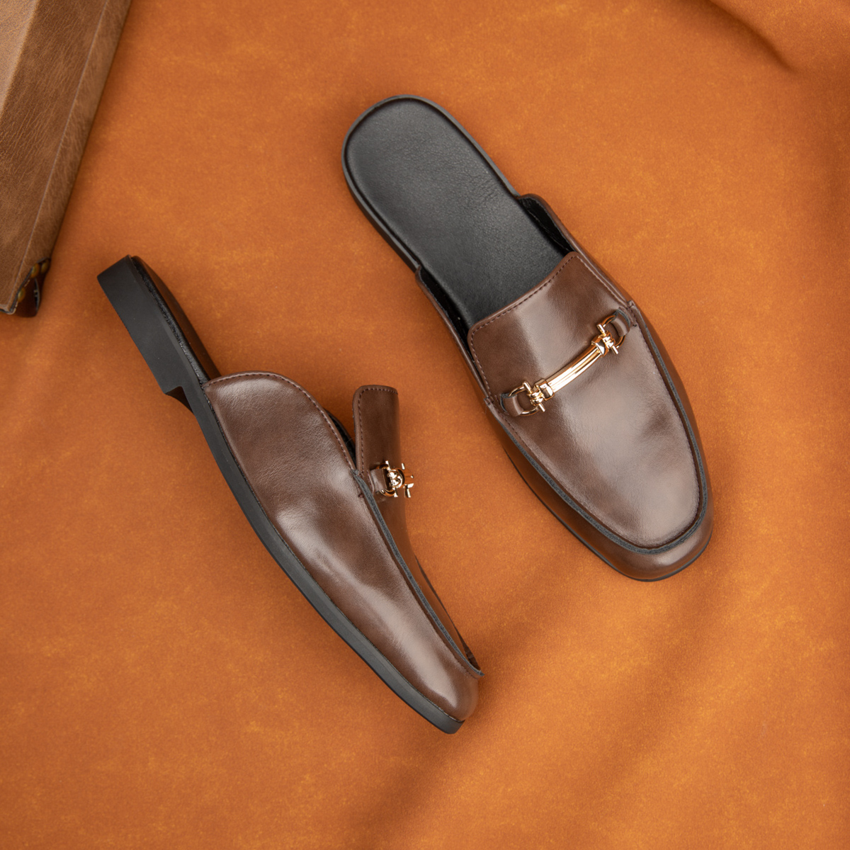 Fashion Men's Slip-on Half Sli - Flip Flop Leather Men のレビューと価格