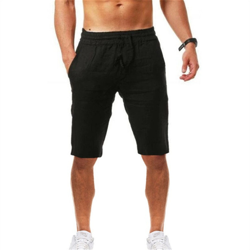 2026 Summer Men's Shorts Cotto - Short Linen Drawstring のレビューと価格