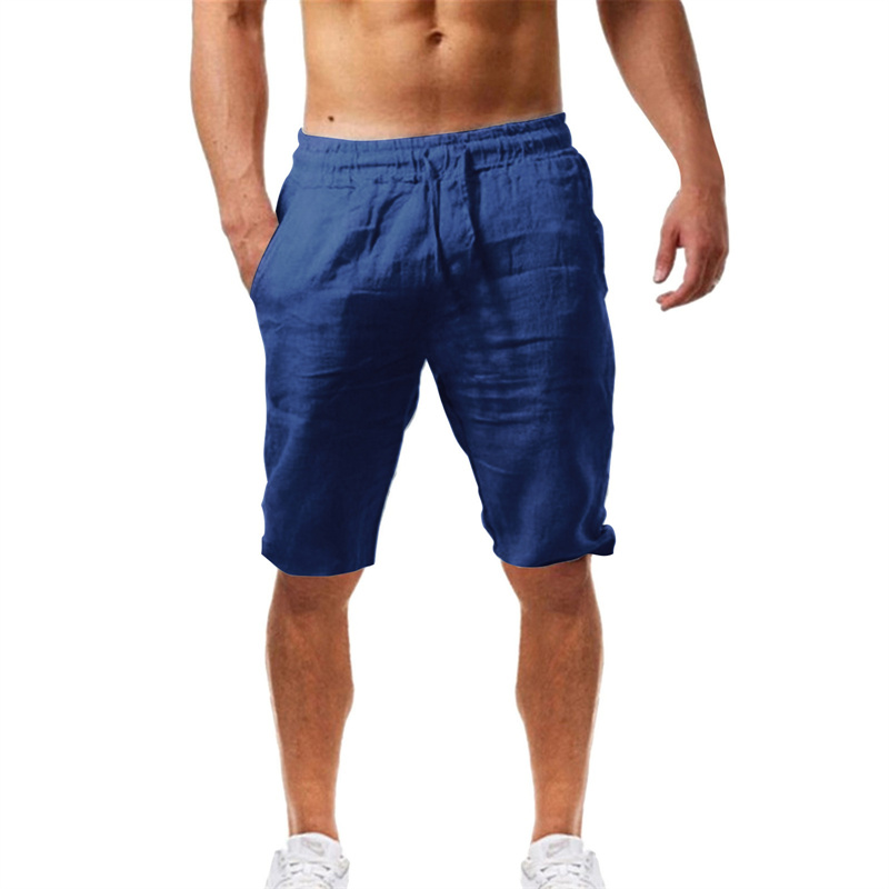 2026 Summer Men's Shorts Cotto - Short Linen Drawstring のレビューと価格