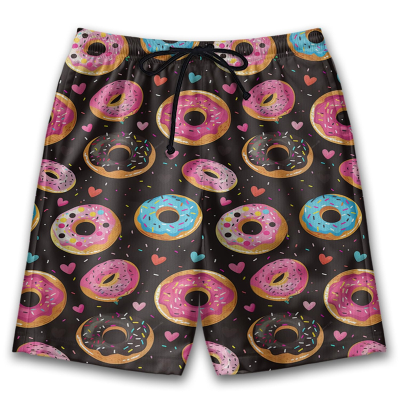 3D Printed Cute Donut Short Pa - Trunks Board Surf のレビューと価格