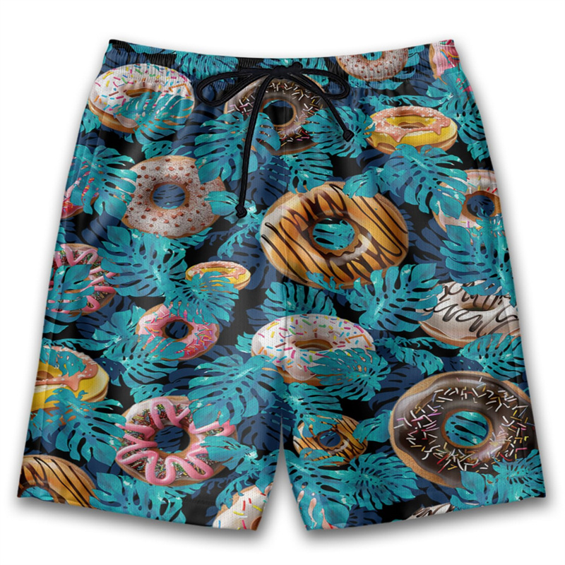 3D Printed Cute Donut Short Pa - Trunks Board Surf のレビューと価格