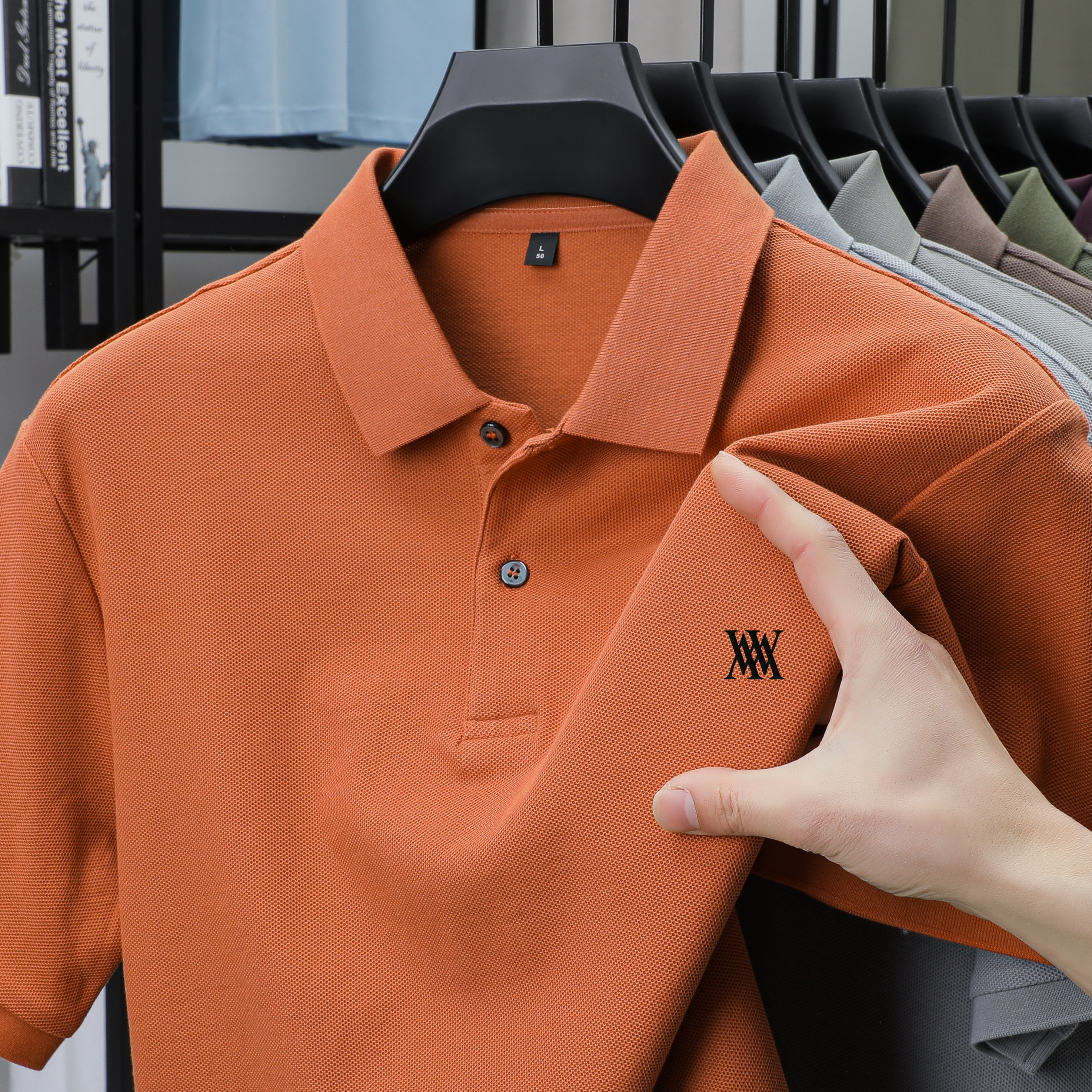 Men Classic Solid Crew Neck Po - Polo Shirt Pique のレビューと価格