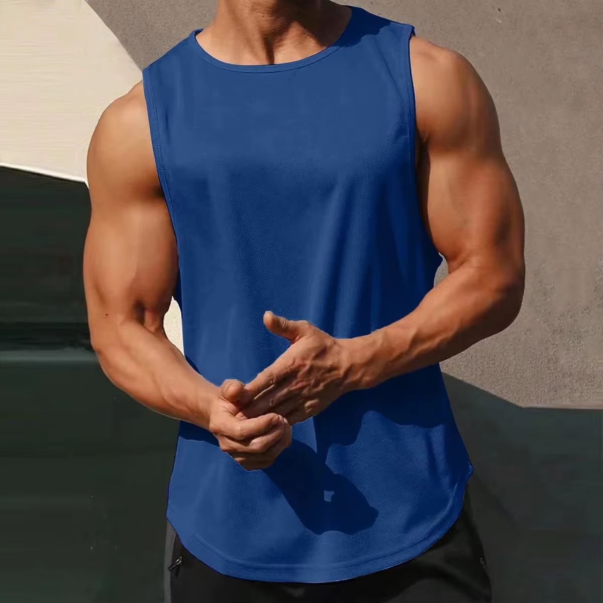 Men's Gym Clothing Summer Fitn - Tank Top Muscle のレビューと価格