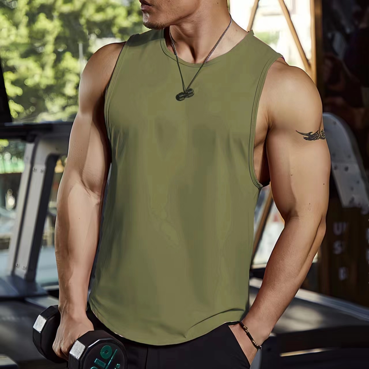Men's Gym Clothing Summer Fitn - Tank Top Muscle のレビューと価格