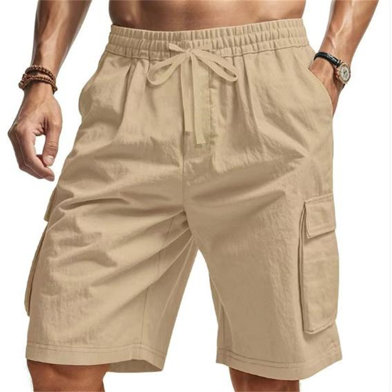 New Multi-Pocket sweatpants Me - Short Linen Drawstring のレビューと価格
