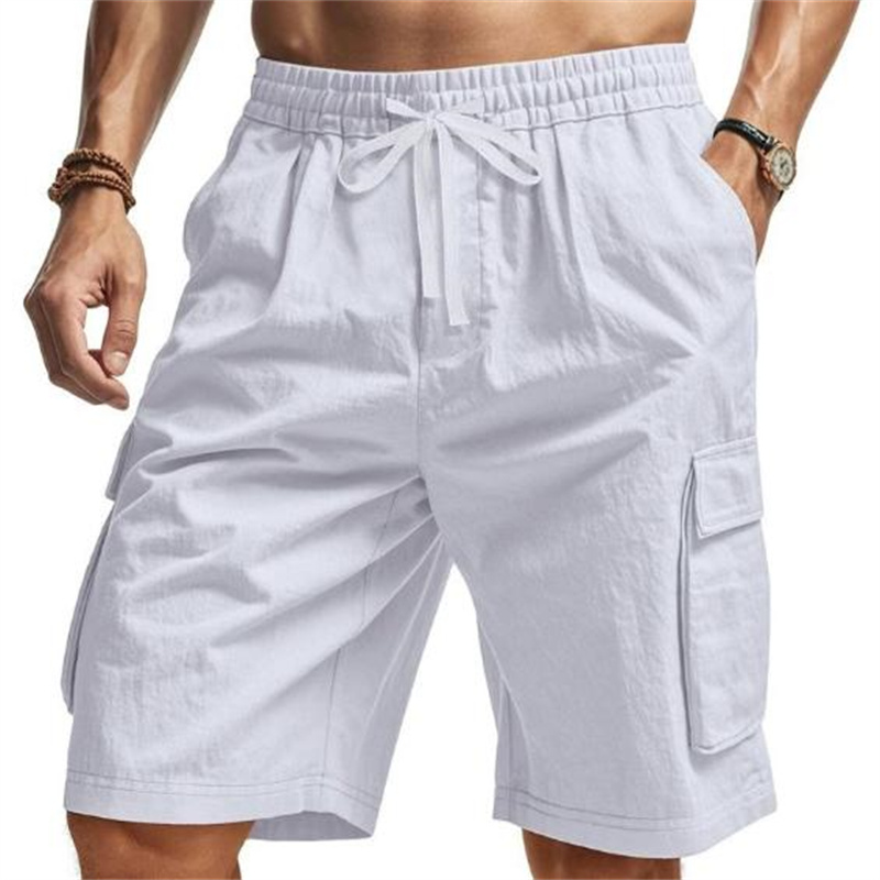 New Multi-Pocket sweatpants Me - Short Linen Drawstring のレビューと価格