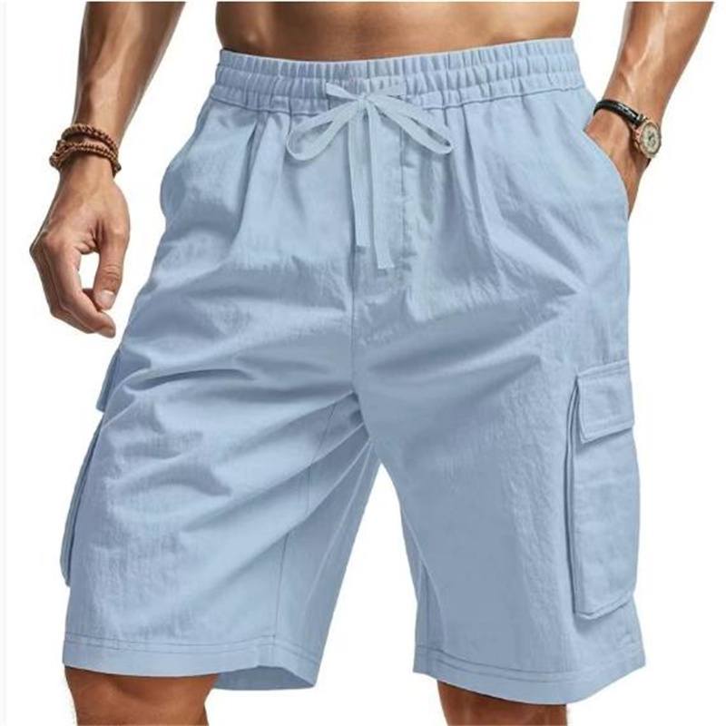 New Multi-Pocket sweatpants Me - Short Linen Drawstring のレビューと価格
