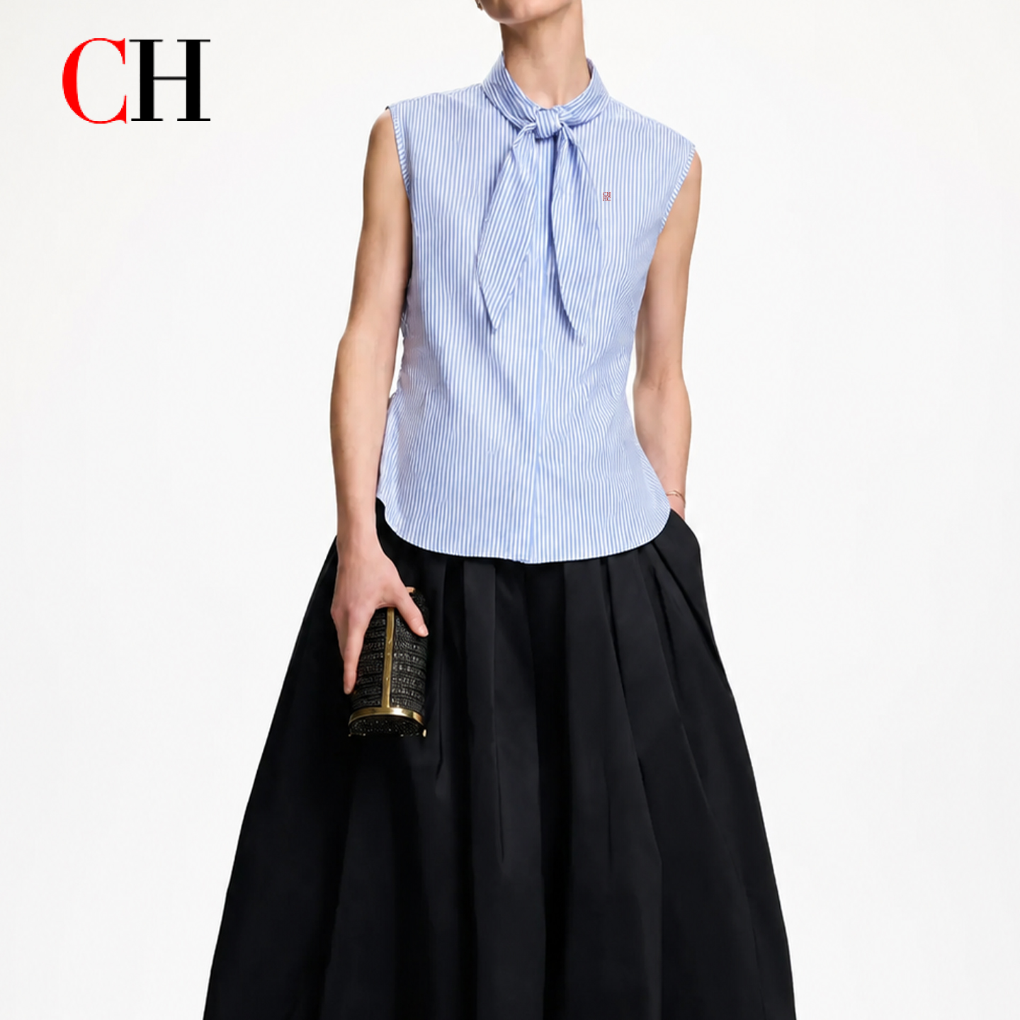 CH Embroidered Sleeveless Shir - Shirt Camp Collar のレビューと価格