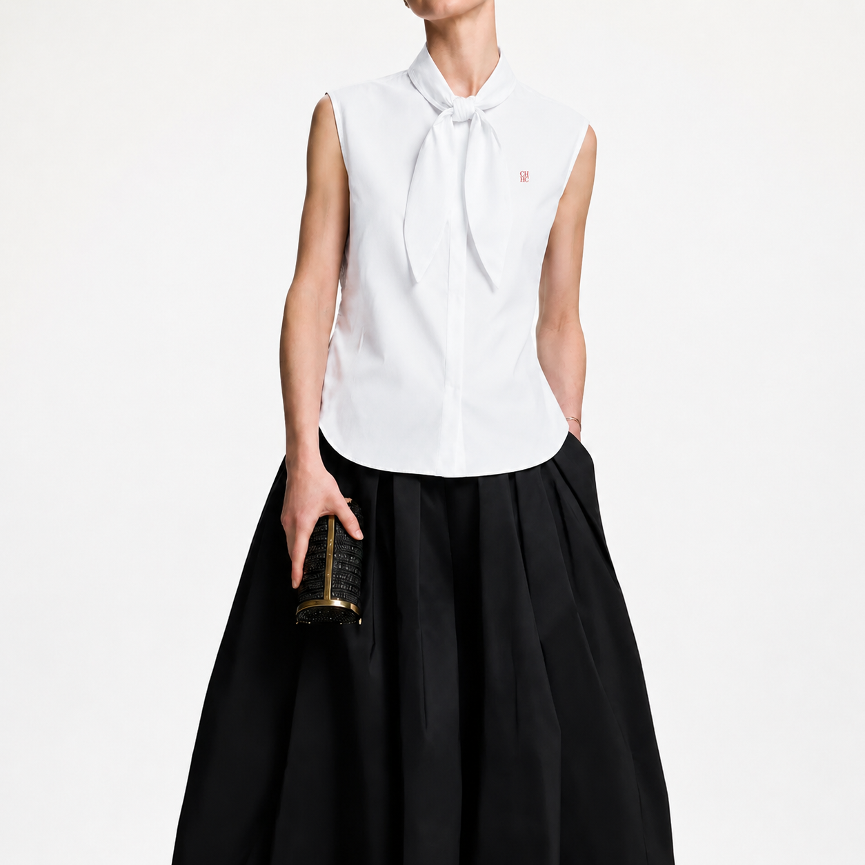 CH Embroidered Sleeveless Shir - Shirt Camp Collar のレビューと価格