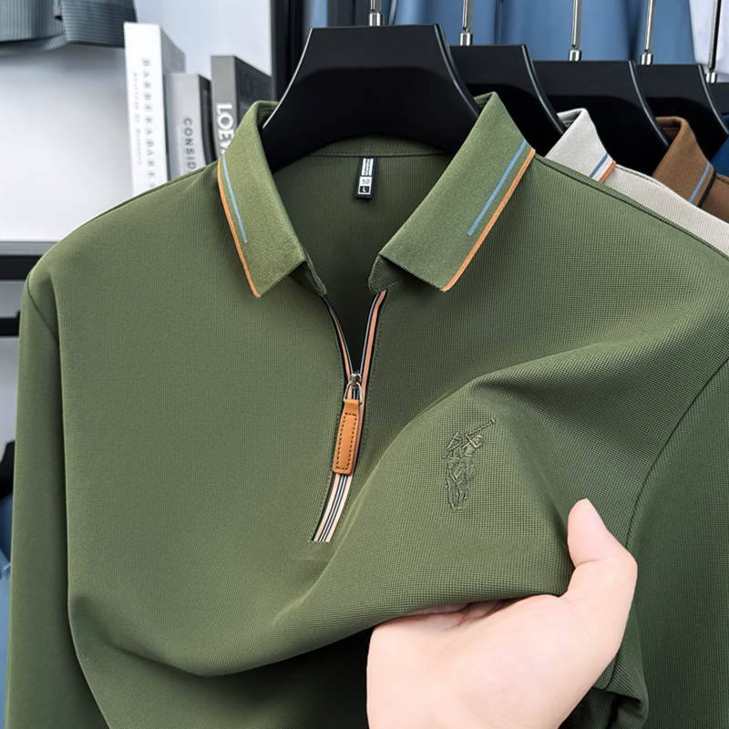 Men's Cotton Long Sleeved T-sh - Polo Shirt Pique のレビューと価格