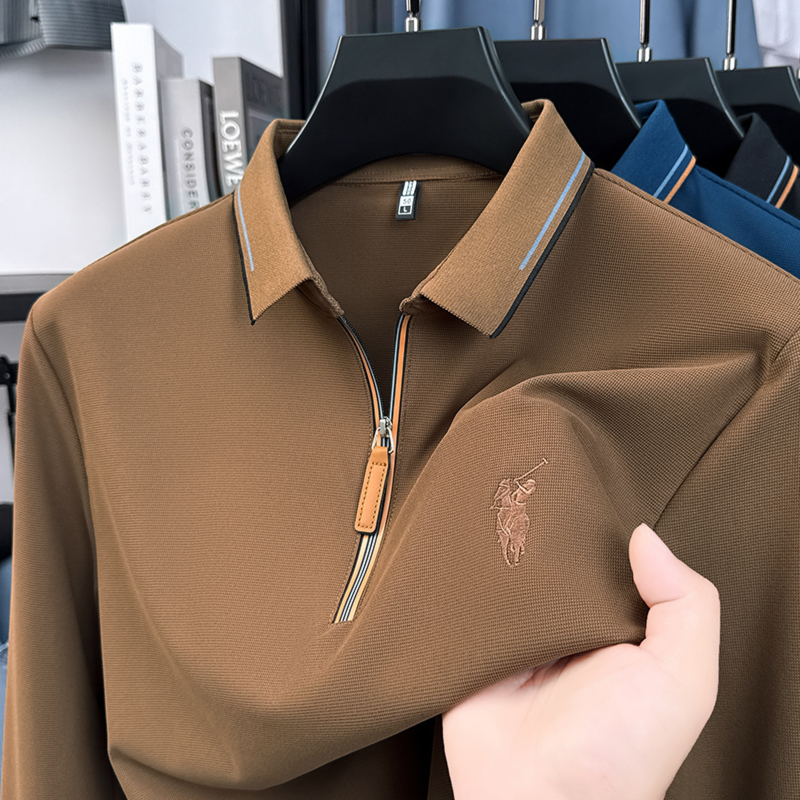 Men's Cotton Long Sleeved T-sh - Polo Shirt Pique のレビューと価格