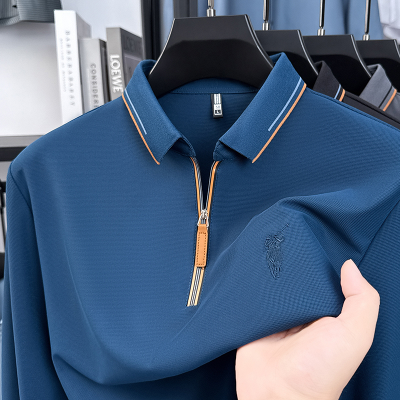 Men's Cotton Long Sleeved T-sh - Polo Shirt Pique のレビューと価格