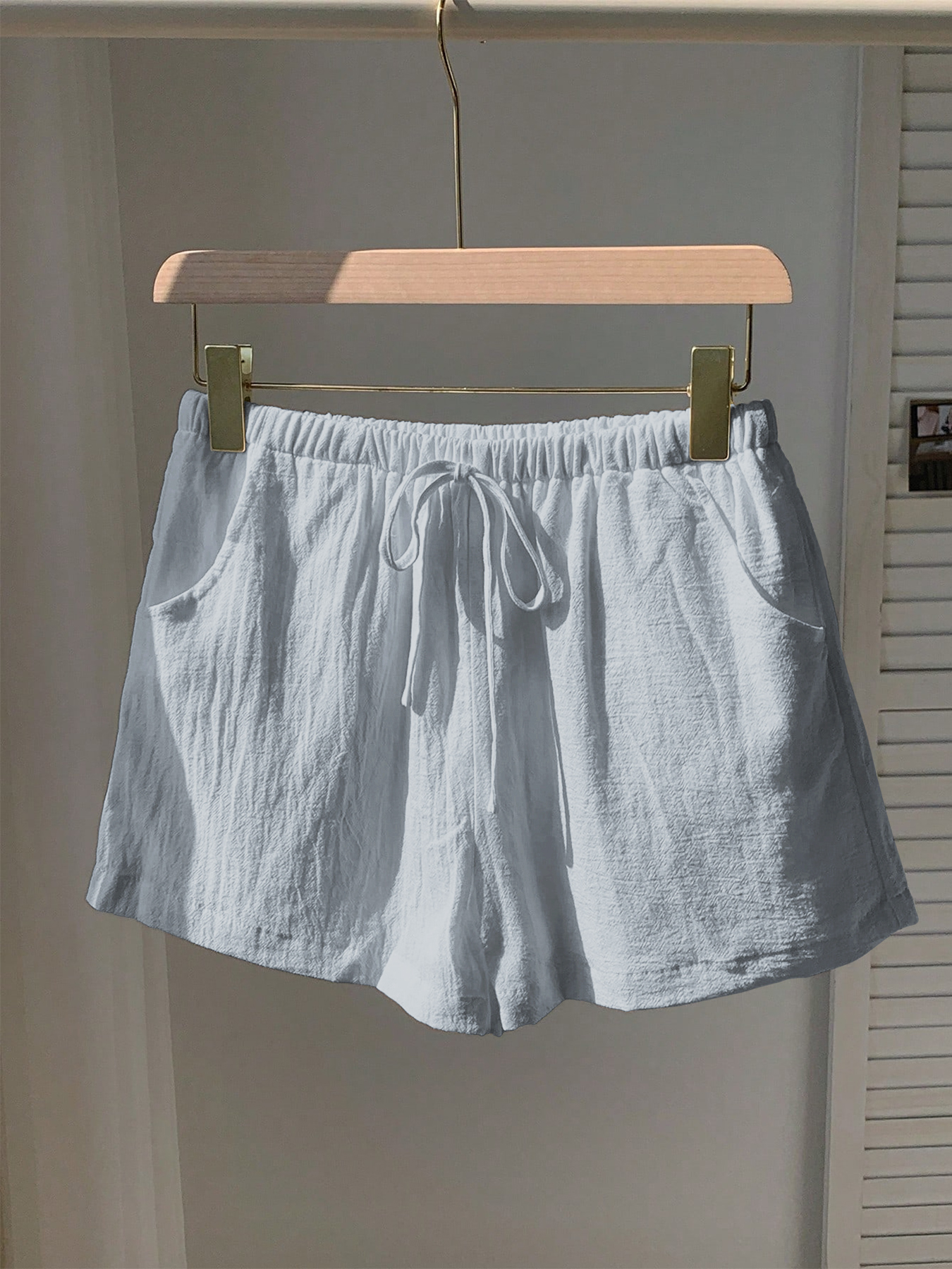 Ladies New Spring Summer Linen - Short Linen Drawstring のレビューと価格