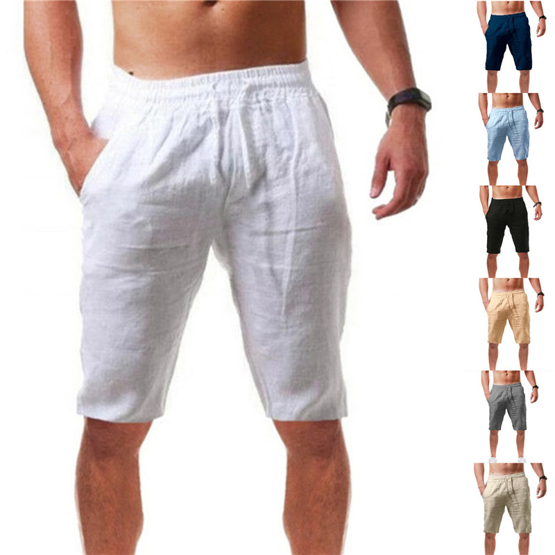 2026 new Men's Cotton Shorts P - Short Linen Drawstring のレビューと価格