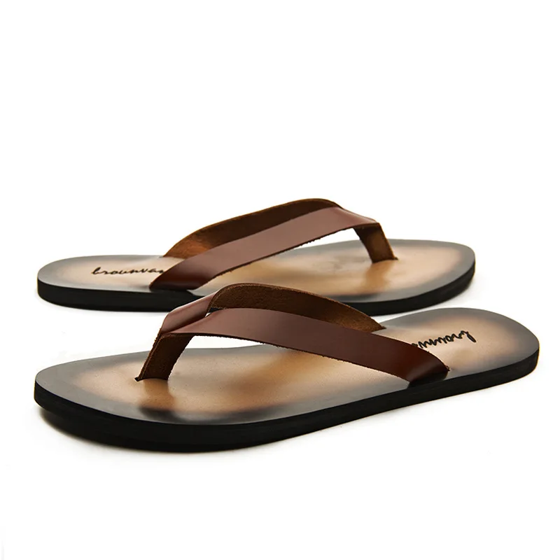 Classic Genuine Leather Mens S - Flip Flop Leather Men のレビューと価格