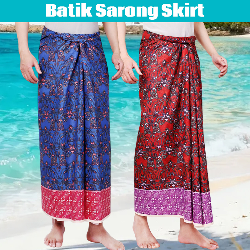 Men Women Batik Sarong Skirt E - Sarong Men Wrap のレビューと価格