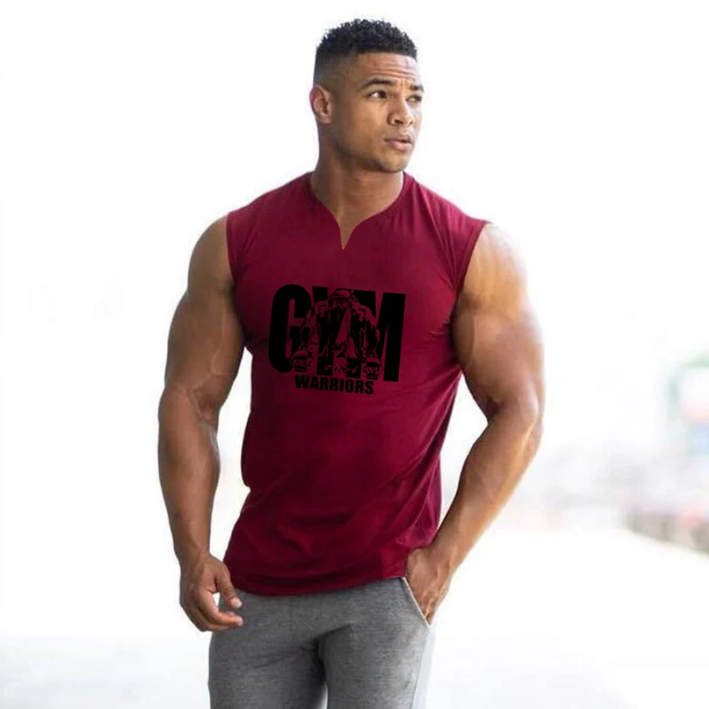 Summer Running V Neck Vests Gy - Tank Top Muscle のレビューと価格